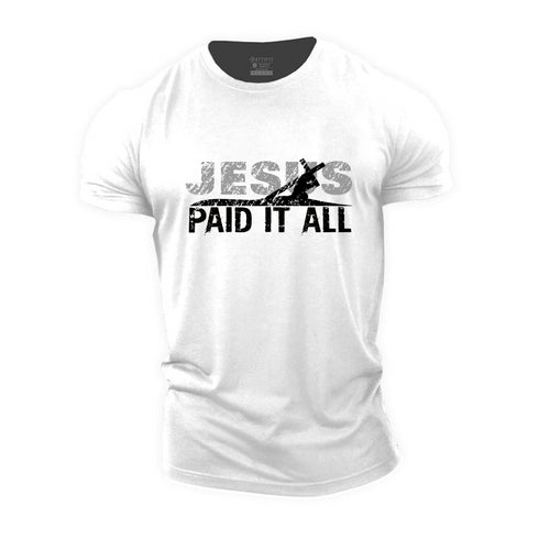 Men's Jesus Paid It All Cotton T-Shirt